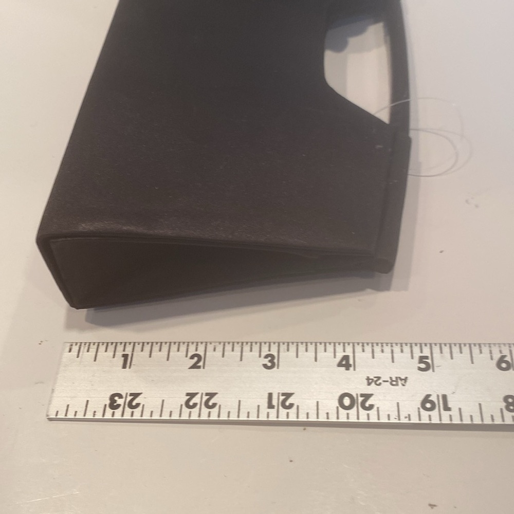 NWT Fioni Night Black Satiny Dressy Clutch - Picture 4 of 7